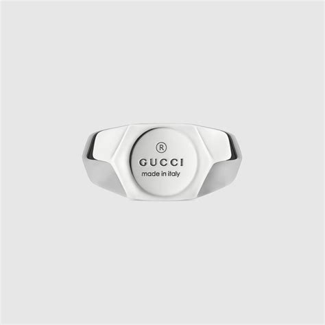 gucci trademark thin ring|Gucci sterling silver ring.